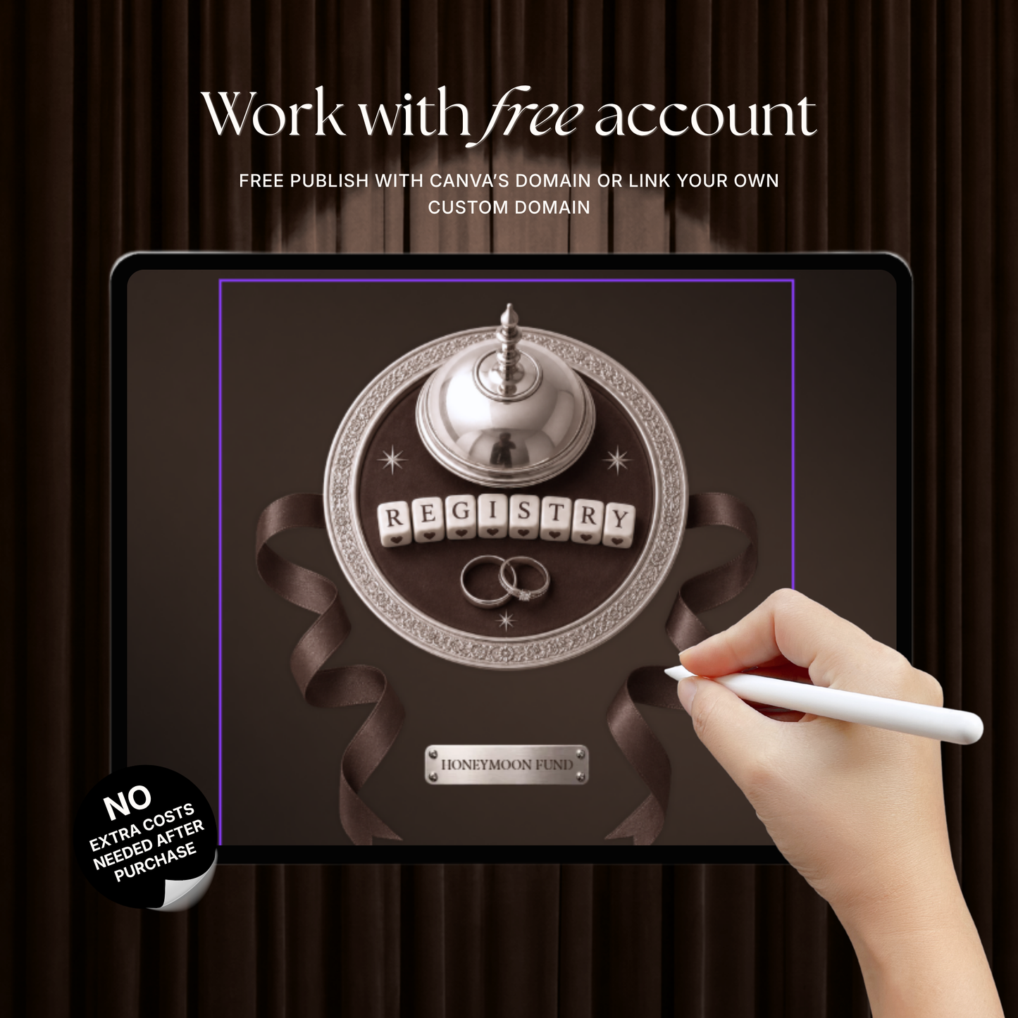 Brown Photo Booth Wedding Website Template | Modern Wedding Invitation with RSVP, Music and Countdown Timer | Instant Download