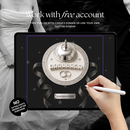 Black Photo Booth Wedding Website Template | Modern Wedding Invitation with RSVP, Music and Countdown Timer | Instant Download