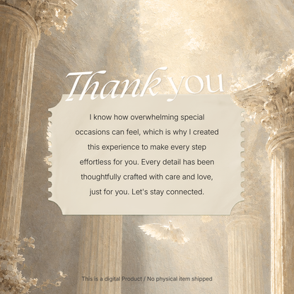 Ivory Wedding Website Template Canva | Old Money Vintage Digital Invitation with RSVP, Music and Countdown Timer | Instant Download