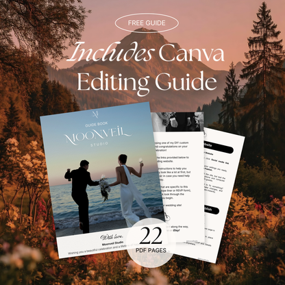 Burgundy & Ivory Wedding Website Template | Digital Wedding Invitation with RSVP, Music and Countdown Timer | Instant Download