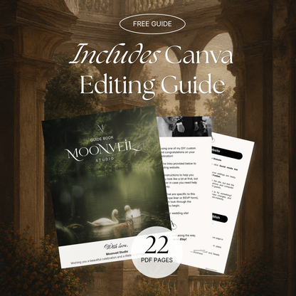 Ivory & Brown Old Money Wedding Website Template with RSVP, Music and Countdown Timer: Editable Canva Design (Digital Download)