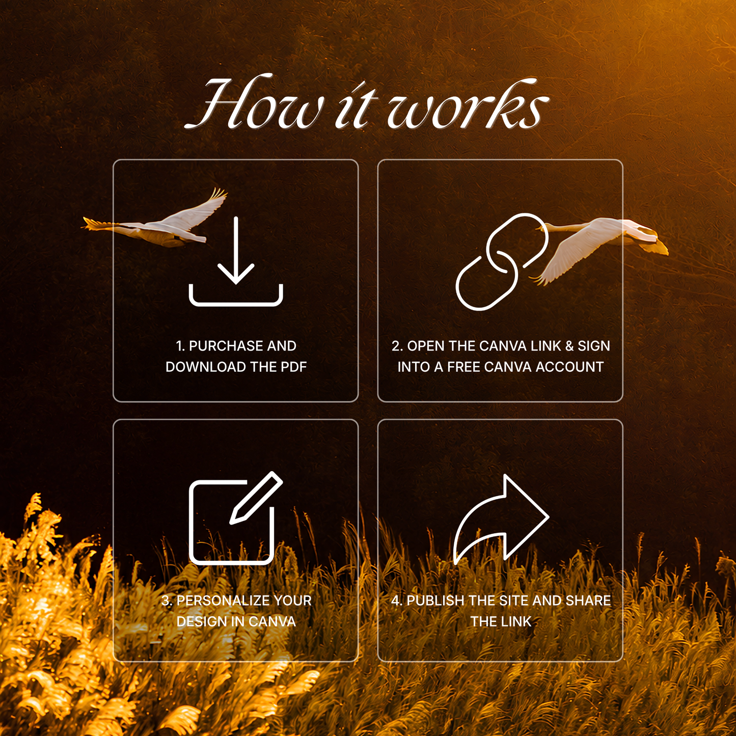 Burnt Orange Digital Wedding Invitation with RSVP, Music and Countdown Timer: Editable Canva Website (Digital Download)