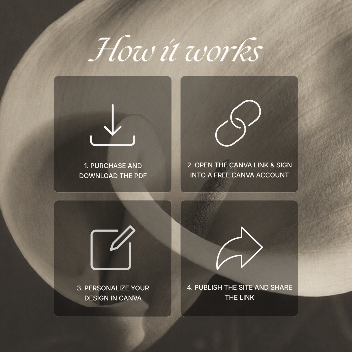 Ivory Minimal Wedding Website Template with RSVP, Music and Countdown Timer: Digital Wedding Template (Digital Download)