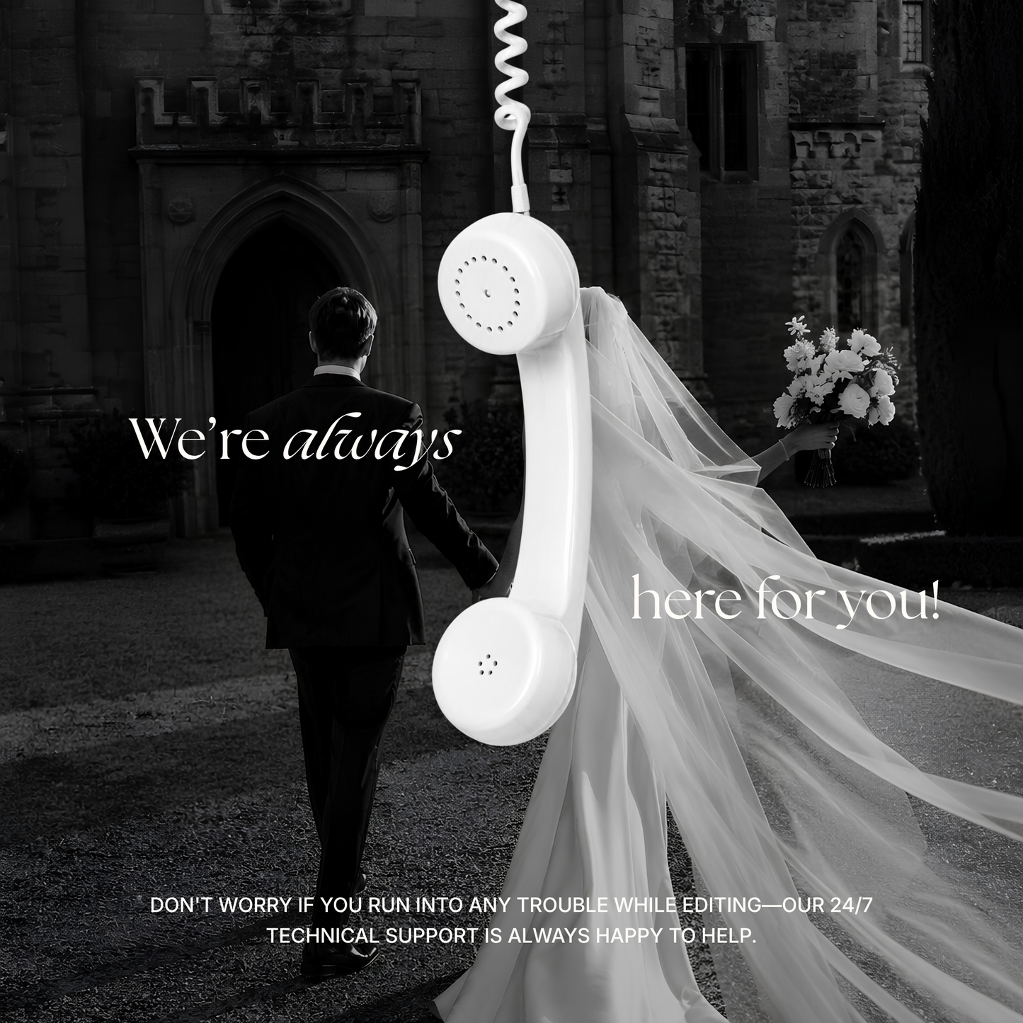 White & Black Floral Wedding Website Template | Editable Invitation with RSVP, Music and Countdown Timer (Digital Download)