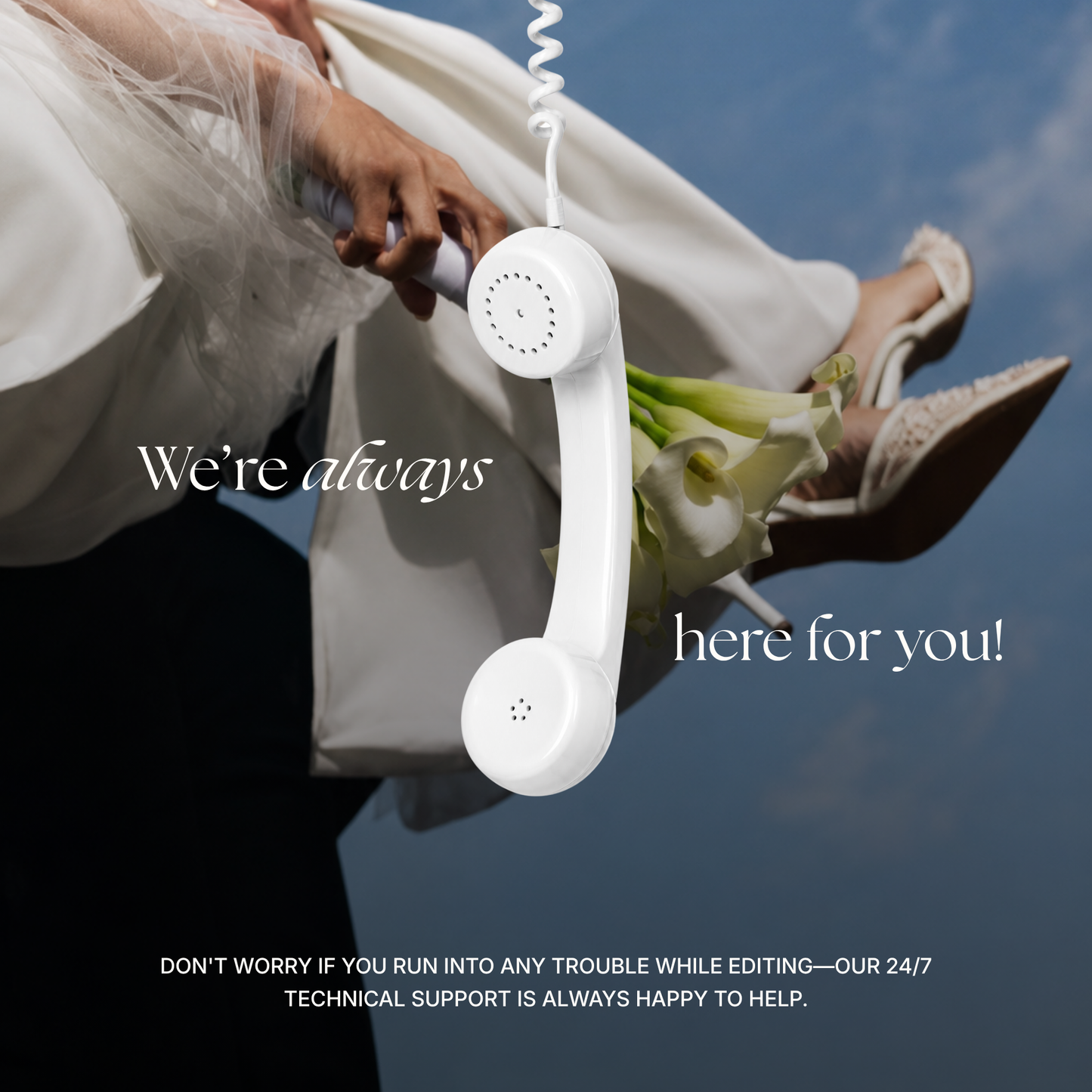 Dusty Blue Floral Wedding Website Template | Digital Wedding Invitation with RSVP, Music and Countdown Timer | Instant Download