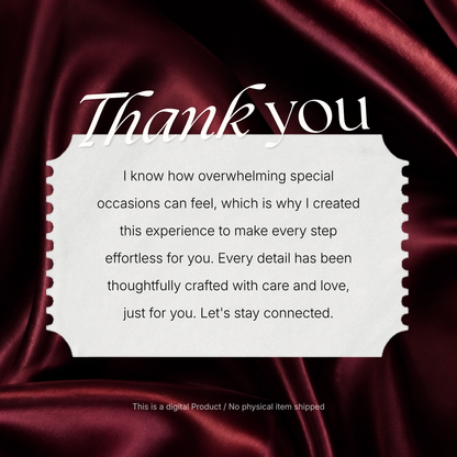 Burgundy & Ivory Wedding Website Template | Vintage Digital Invitation with RSVP, Music and Countdown Timer (Digital Download)