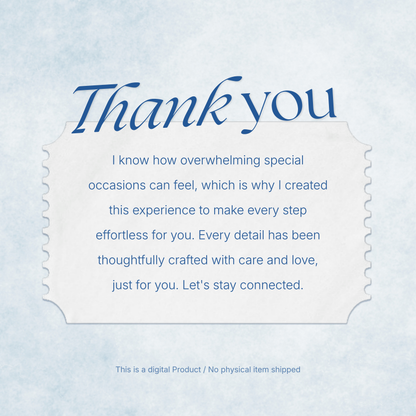 Dusty Blue Floral Wedding Website Template with RSVP, Music and Countdown Timer: Canva Editable Template (Digital Download)