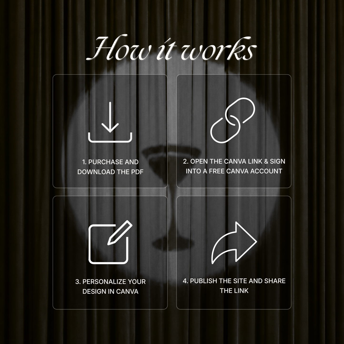 Ivory Photo Booth Wedding Website Template | Modern Wedding Invitation with RSVP, Music and Countdown Timer | Instant Download