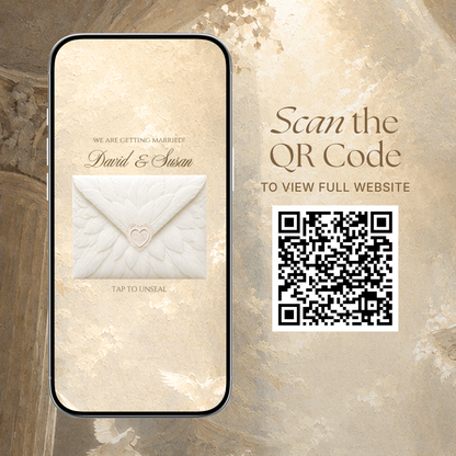 Ivory Wedding Website Template Canva | Old Money Vintage Digital Invitation with RSVP, Music and Countdown Timer | Instant Download