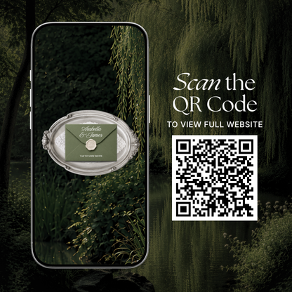 Olive Old Money Wedding Website Template with RSVP, Music and Countdown Timer: Editable Canva Website (Digital Download)