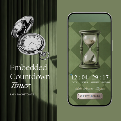 Sage Green Photo Booth Wedding Website Template | Modern Wedding Invitation with RSVP, Music and Countdown Timer | Instant Download