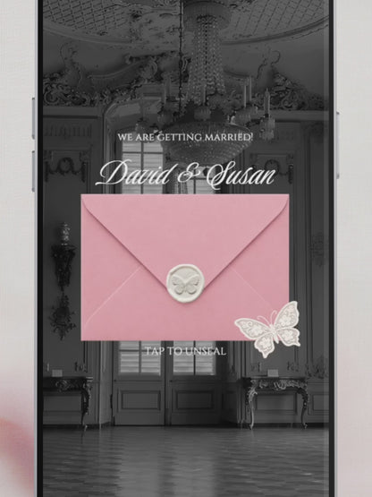 Pink & Ivory Floral Wedding Website Template with RSVP, Music and Countdown Timer: Wedding Invitations (Digital Download)