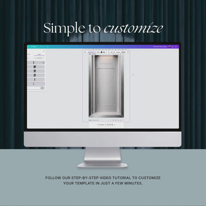 Dusty Blue Photo Booth Wedding Website Template | Modern Wedding Invitation with RSVP, Music and Countdown Timer | Instant Download