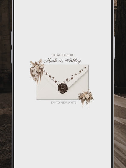 Brown & Ivory Wedding Website Template | Editable Invitation with RSVP, Music and Countdown Timer (Digital Download)