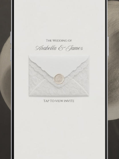Ivory Minimal Wedding Website Template with RSVP, Music and Countdown Timer: Digital Wedding Template (Digital Download)