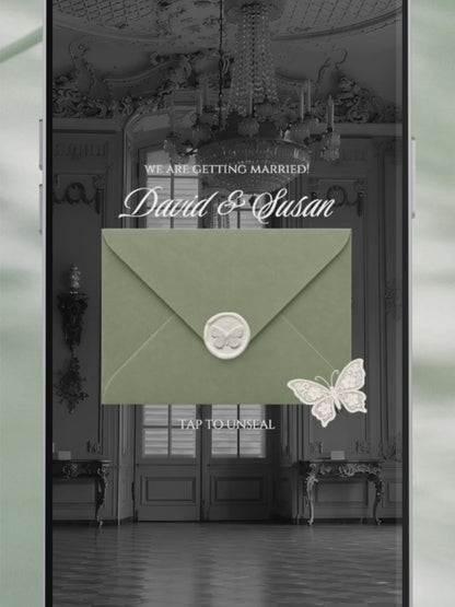 Sage Green Ivory Floral Wedding Website Template with RSVP, Music and Countdown Timer: Canva Editable Template (Digital Download)