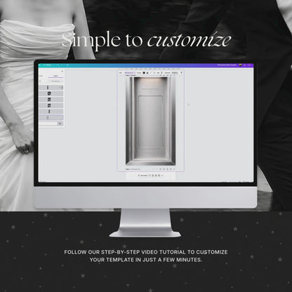 Black Photo Booth Wedding Website Template | Modern Wedding Invitation with RSVP, Music and Countdown Timer | Instant Download
