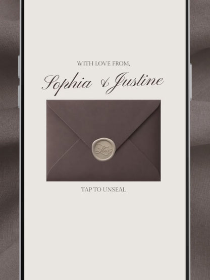 Espresso Brown Ivory Floral Wedding Website Template with RSVP, Music and Countdown Timer: Digital Wedding Template (Digital Download)