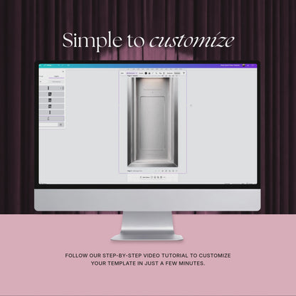 Blush Pink Photo Booth Wedding Website Template | Modern Wedding Invitation with RSVP, Music and Countdown Timer | Instant Download