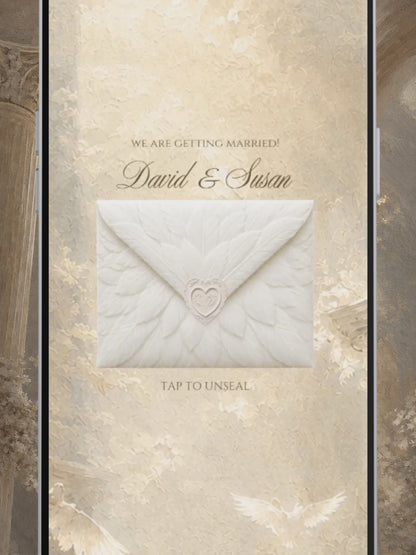 Ivory Wedding Website Template Canva | Old Money Vintage Digital Invitation with RSVP, Music and Countdown Timer | Instant Download