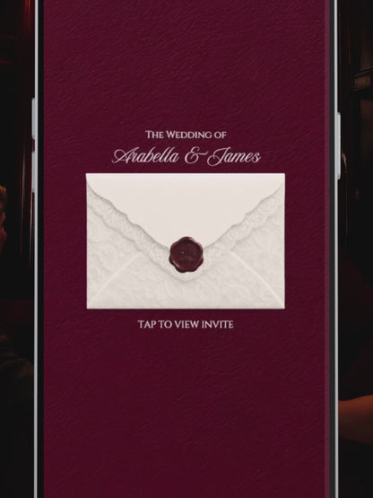 Burgundy & Ivory Wedding Website Template with RSVP, Music and Countdown Timer: Digital Wedding Template (Digital Download)
