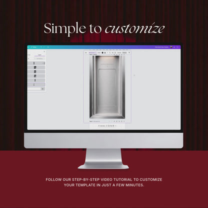Burgundy Photo Booth Wedding Website Template | Modern Wedding Invitation with RSVP, Music and Countdown Timer | Instant Download